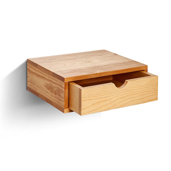 Mesita de noche de madera para pared AREN con cajón