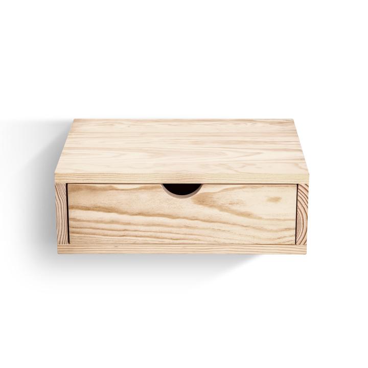 Mesita de noche de madera para pared AREN con cajón