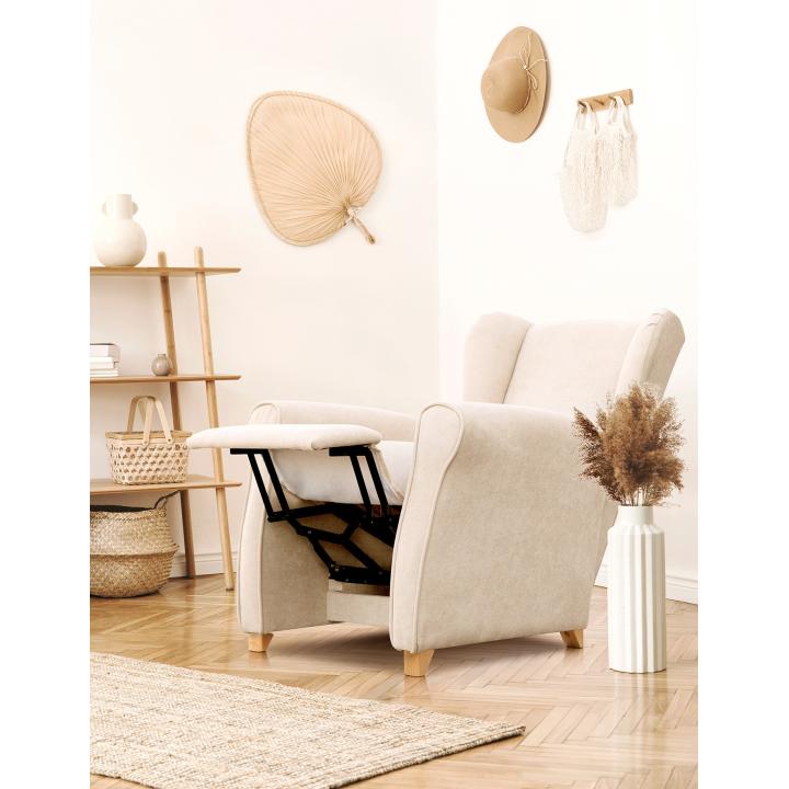 Sillón reclinable tapizado IRENE