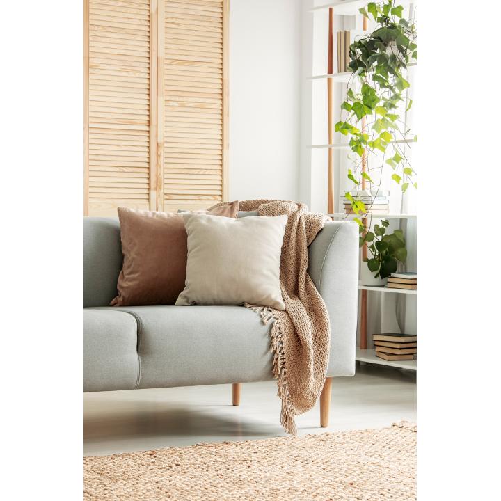 Cojín decorativo con funda de tela CUADRADO