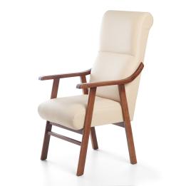 Sillón de madera tapizado  BOSTON NOGAL
