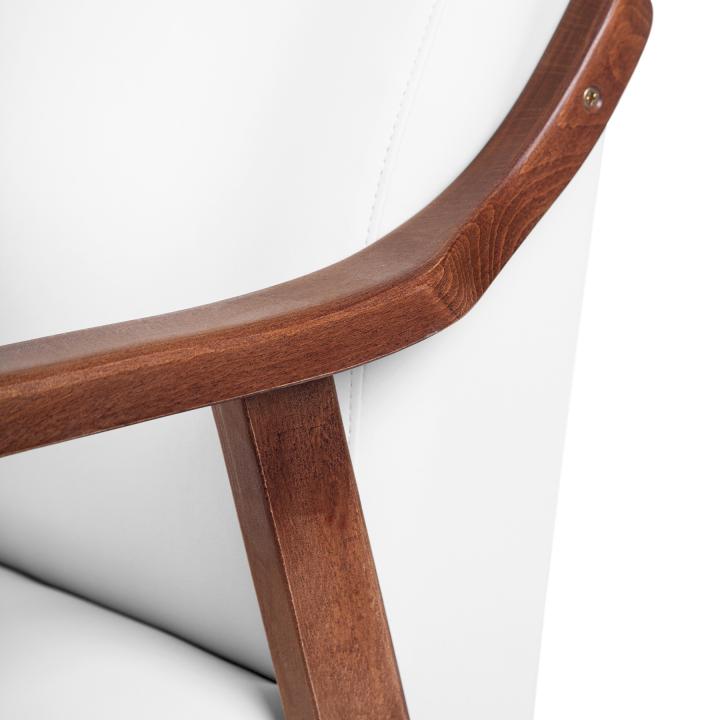 Sillón de madera tapizado  BOSTON NOGAL