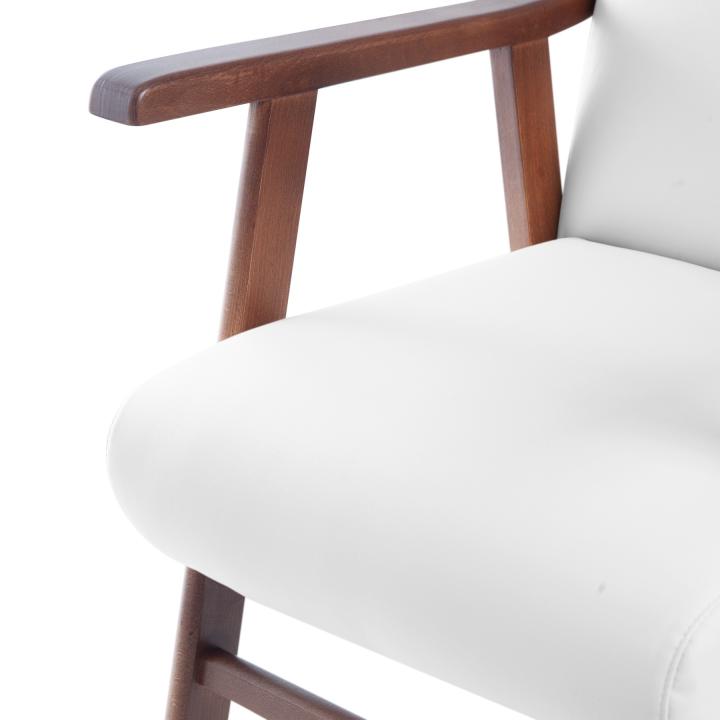 Sillón de madera tapizado  BOSTON NOGAL
