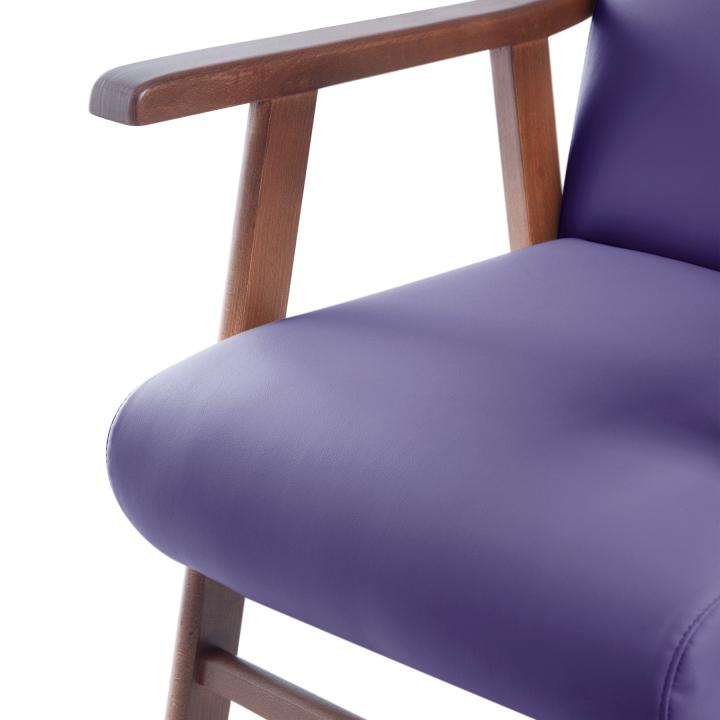 Sillón de madera tapizado  BOSTON NOGAL
