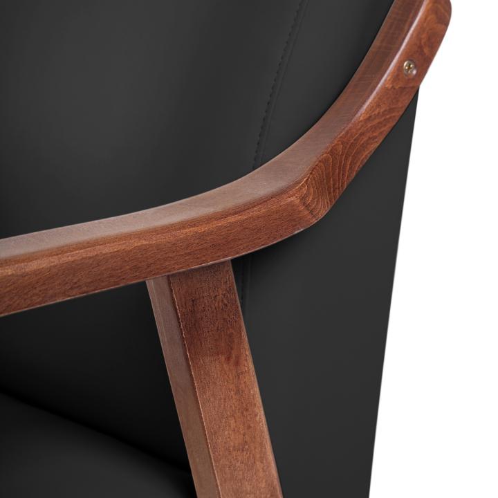 Sillón de madera tapizado  BOSTON NOGAL