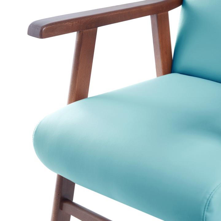 Sillón de madera tapizado  BOSTON NOGAL