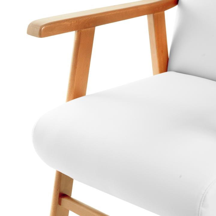 Sillón de madera tapizado BOSTON NOGAL