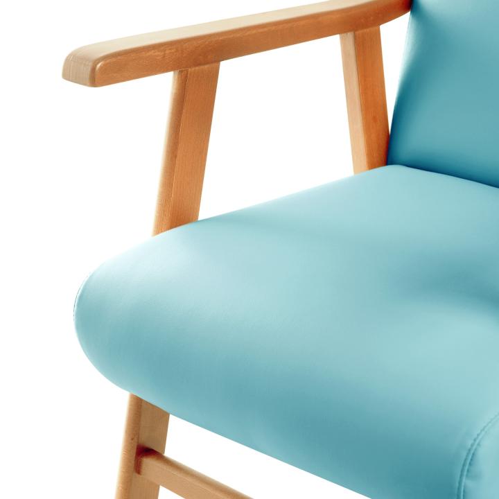 Sillón de madera tapizado BOSTON NOGAL