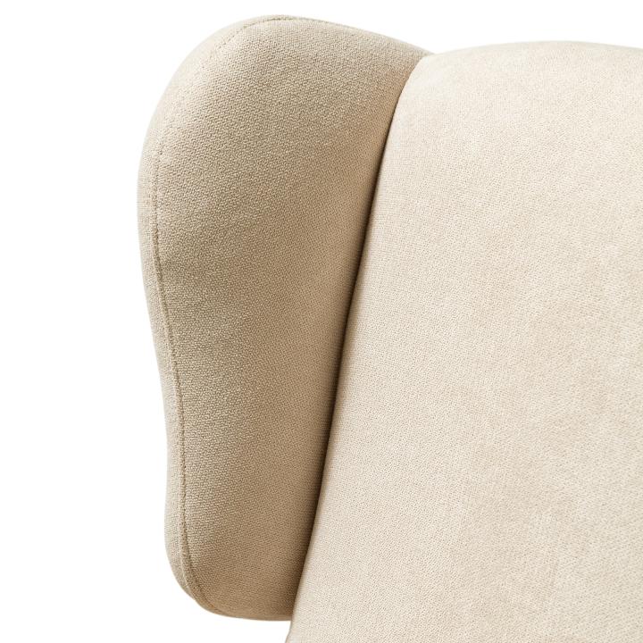 Sillón orejero tapizado OREGÓN NOGAL