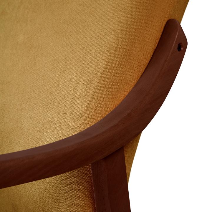 Silla de madera con asiento y respaldo tapizado CALPE NOGAL