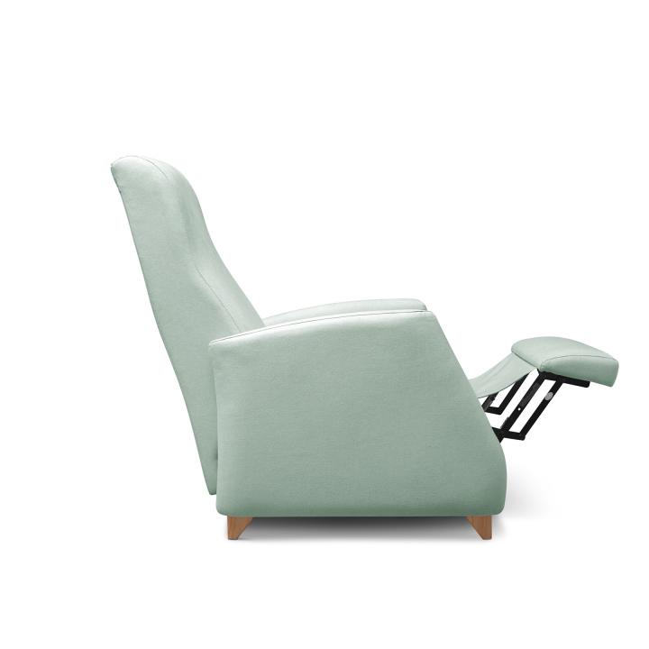Sillón reclinable tapizado en tela LÚA