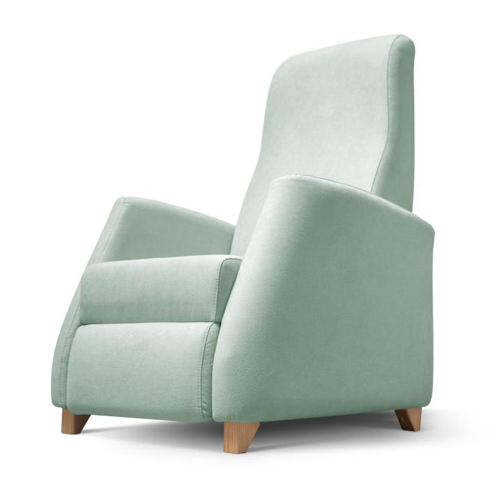 Sillón reclinable tapizado en tela LÚA