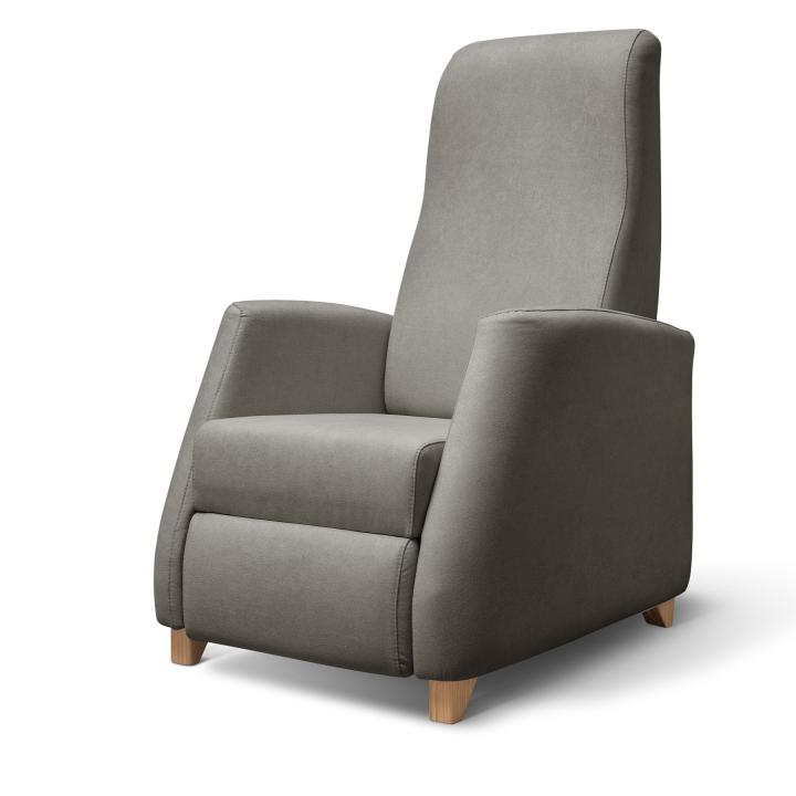 Sillón reclinable tapizado en tela LÚA