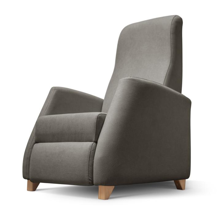 Sillón reclinable tapizado en tela LÚA