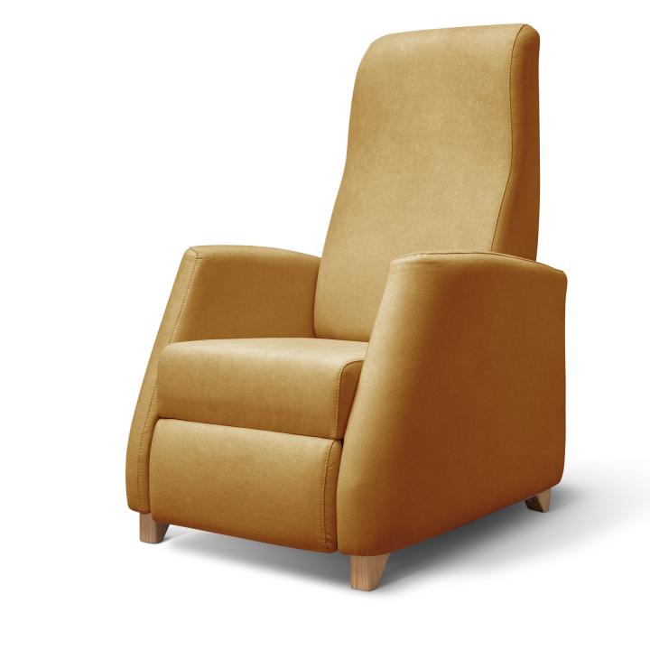 Sillón reclinable tapizado en tela LÚA