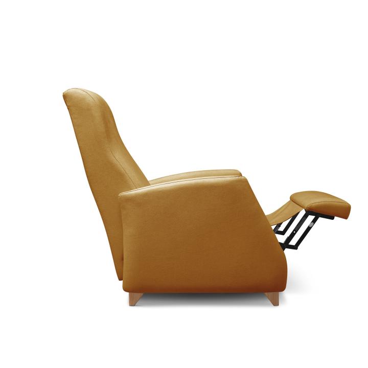 Sillón reclinable tapizado en tela LÚA