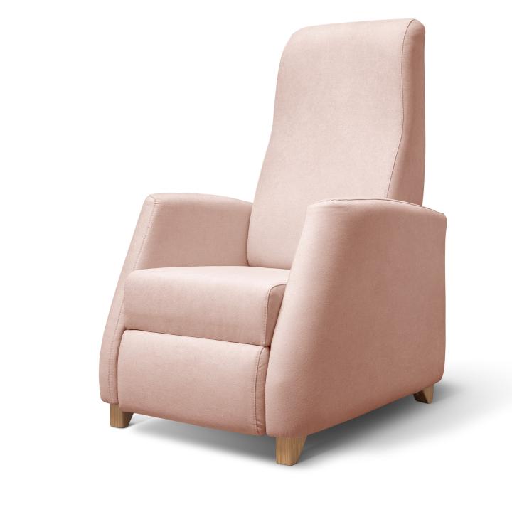 Sillón reclinable tapizado en tela LÚA