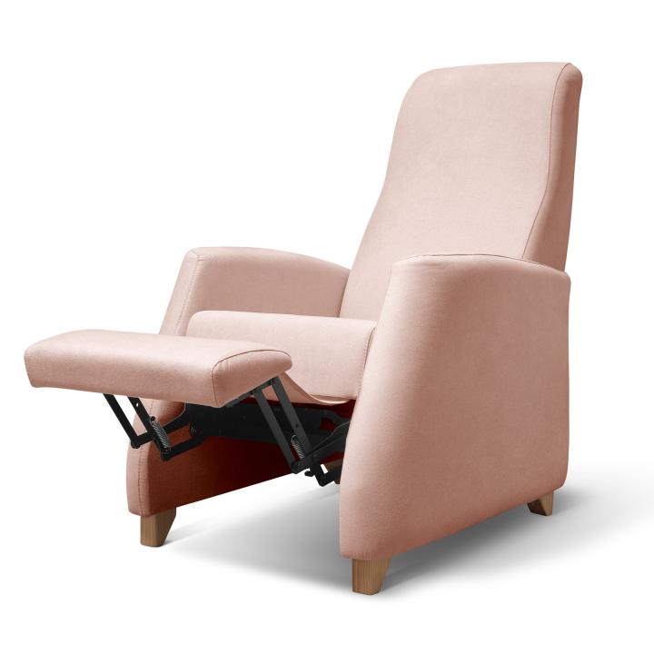 Sillón reclinable tapizado en tela LÚA