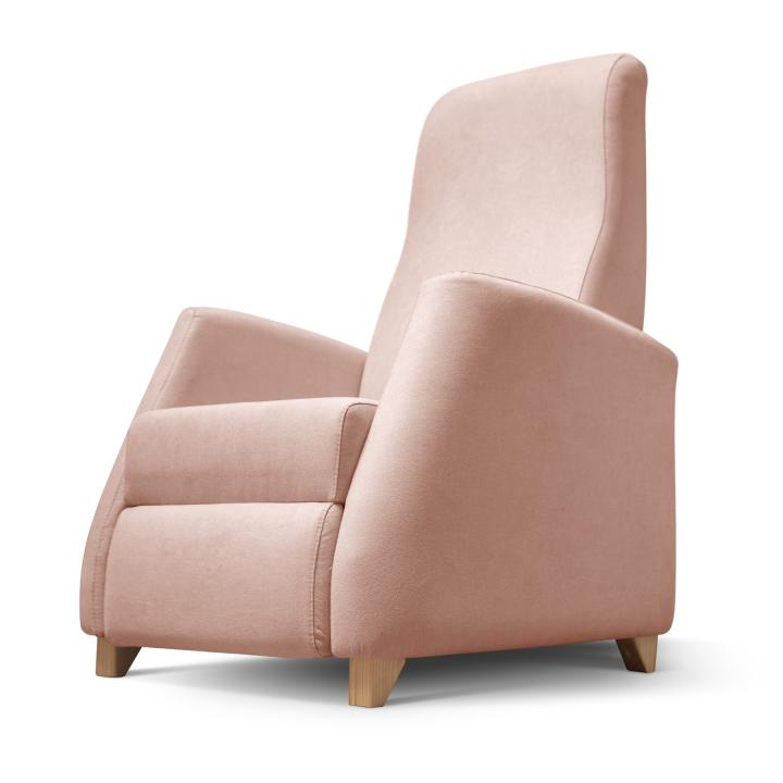 Sillón reclinable tapizado en tela LÚA