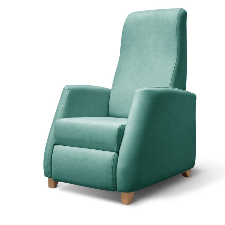 Sillón reclinable tapizado en tela LÚA