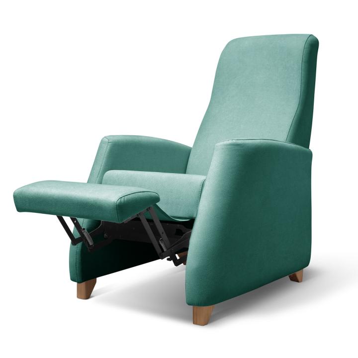 Sillón reclinable tapizado en tela LÚA