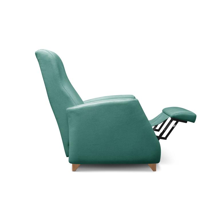 Sillón reclinable tapizado en tela LÚA