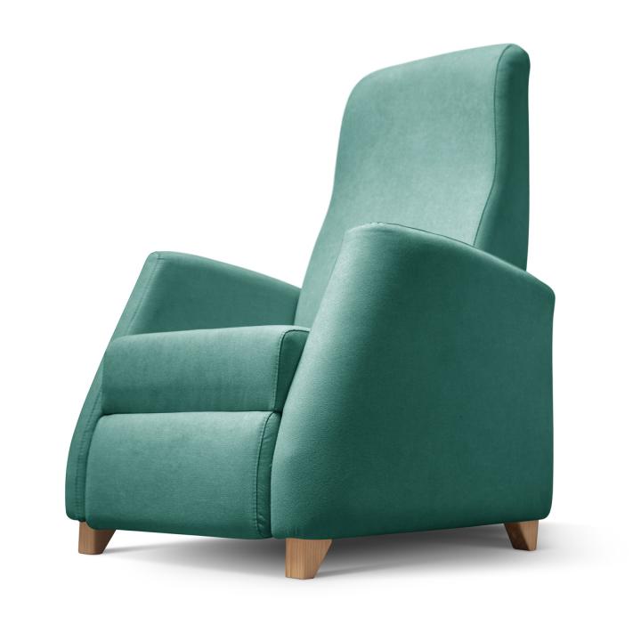 Sillón reclinable tapizado en tela LÚA