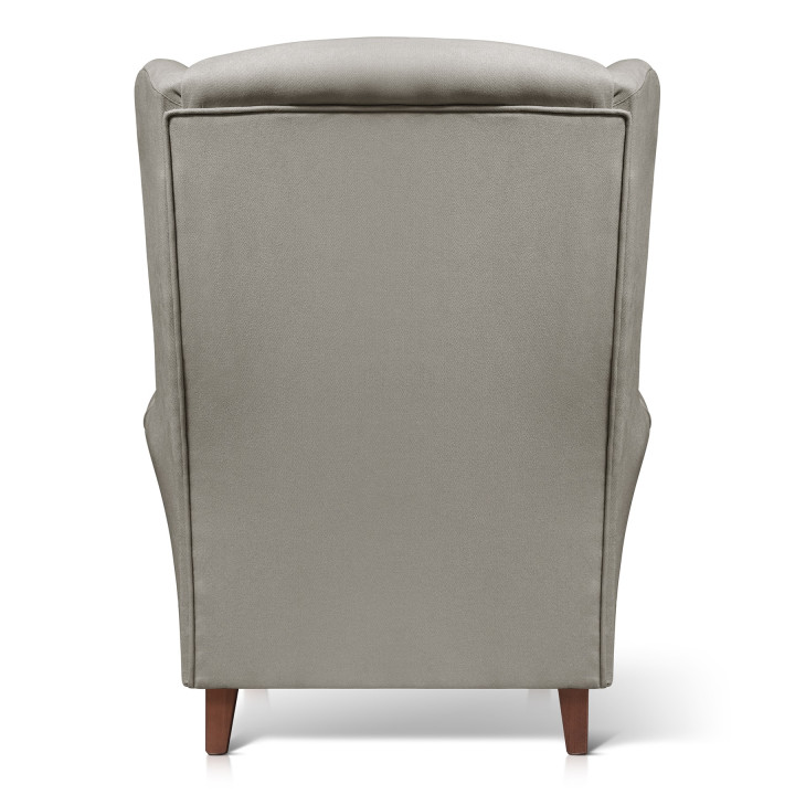 Sillón orejero grande XXL grande modelo Irene tapizado en tela anti manchas