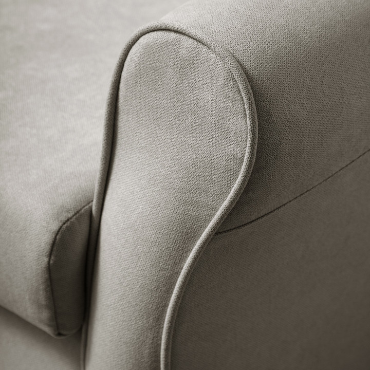 Sillón orejero grande XXL grande modelo Irene tapizado en tela anti manchas