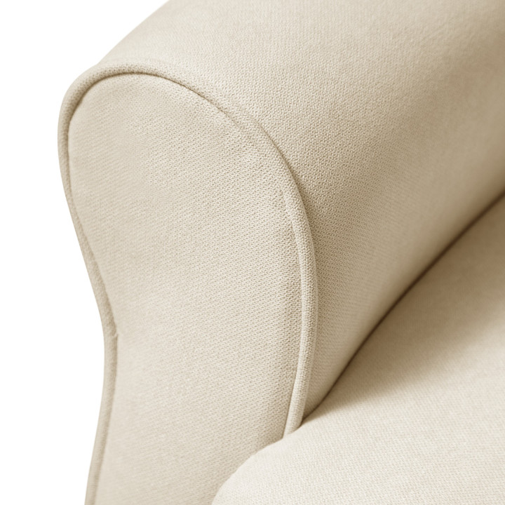 Sillón orejero grande XXL grande modelo Irene tapizado en tela anti manchas