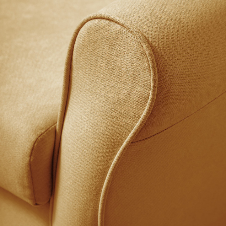 Sillón orejero grande XXL grande modelo Irene tapizado en tela anti manchas