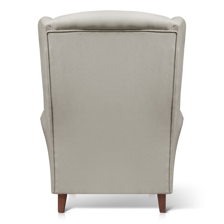 Sillón orejero grande XXL grande modelo Irene tapizado en tela anti manchas