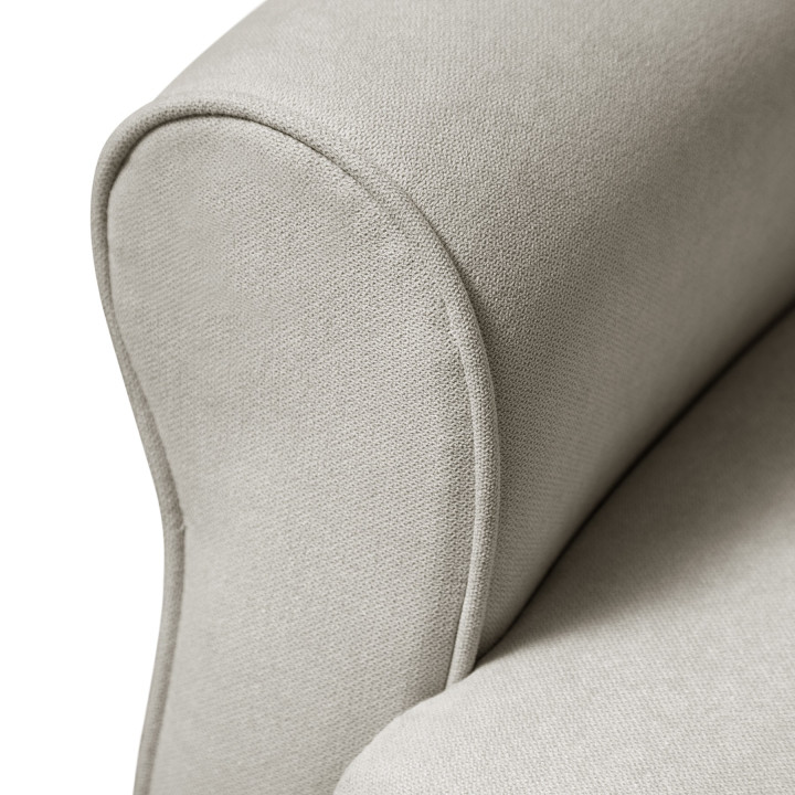 Sillón orejero grande XXL grande modelo Irene tapizado en tela anti manchas