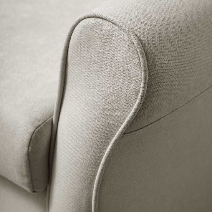 Sillón orejero grande XXL grande modelo Irene tapizado en tela anti manchas