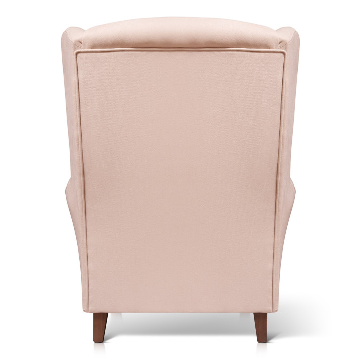 Sillón orejero grande XXL grande modelo Irene tapizado en tela anti manchas
