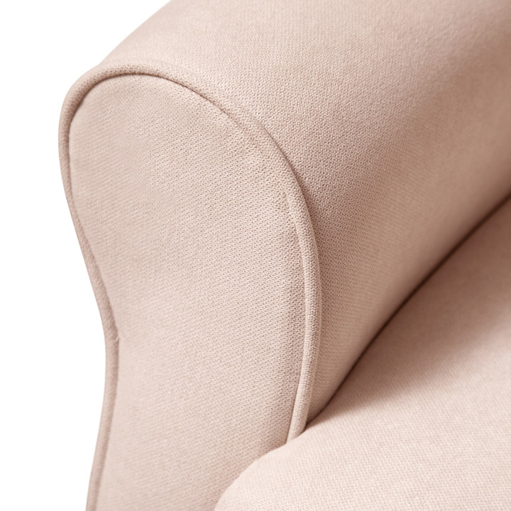 Sillón orejero grande XXL grande modelo Irene tapizado en tela anti manchas