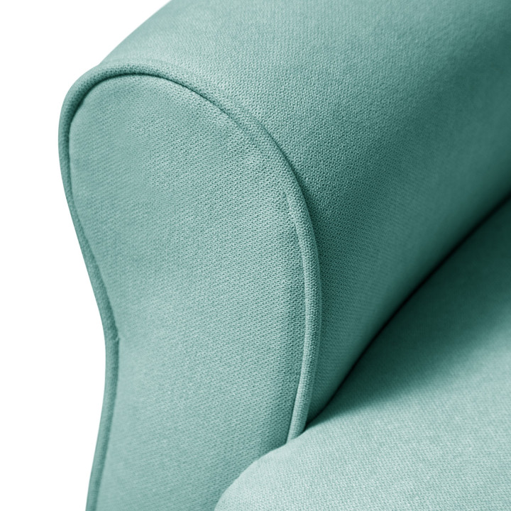 Sillón orejero grande XXL grande modelo Irene tapizado en tela anti manchas