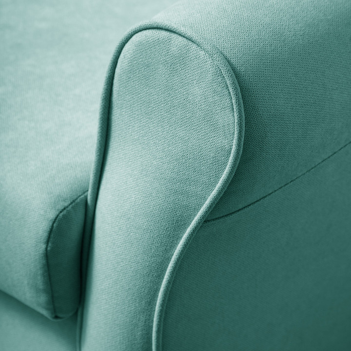Sillón orejero grande XXL grande modelo Irene tapizado en tela anti manchas