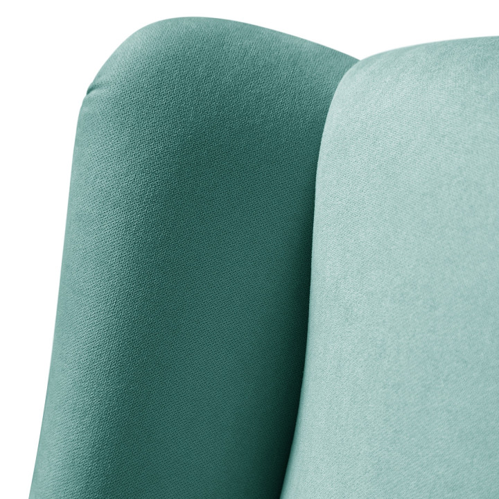 Sillón orejero grande XXL grande modelo Irene tapizado en tela anti manchas