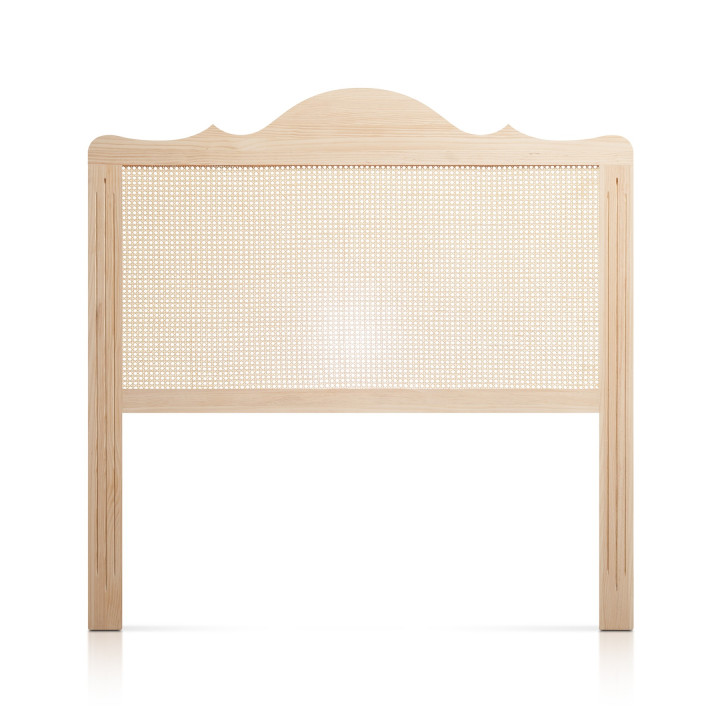 Cabecero de ratán y madera maciza de pino elegante y clásico MANILA