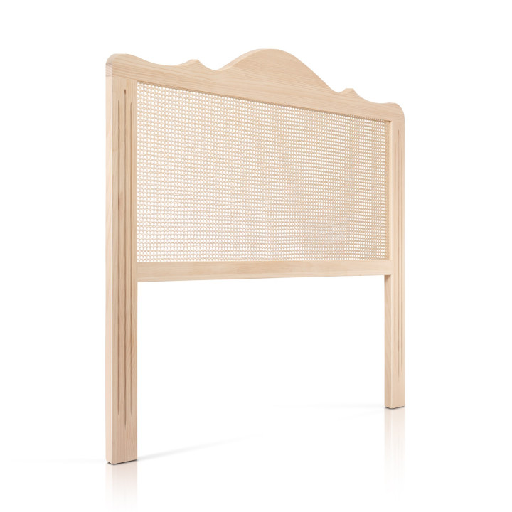 Cabecero de ratán y madera maciza de pino elegante y clásico MANILA