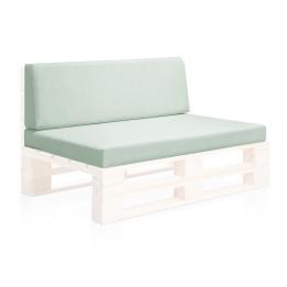 Pack asiento y respaldo enfundado en tela antimanchas para sofás de palets