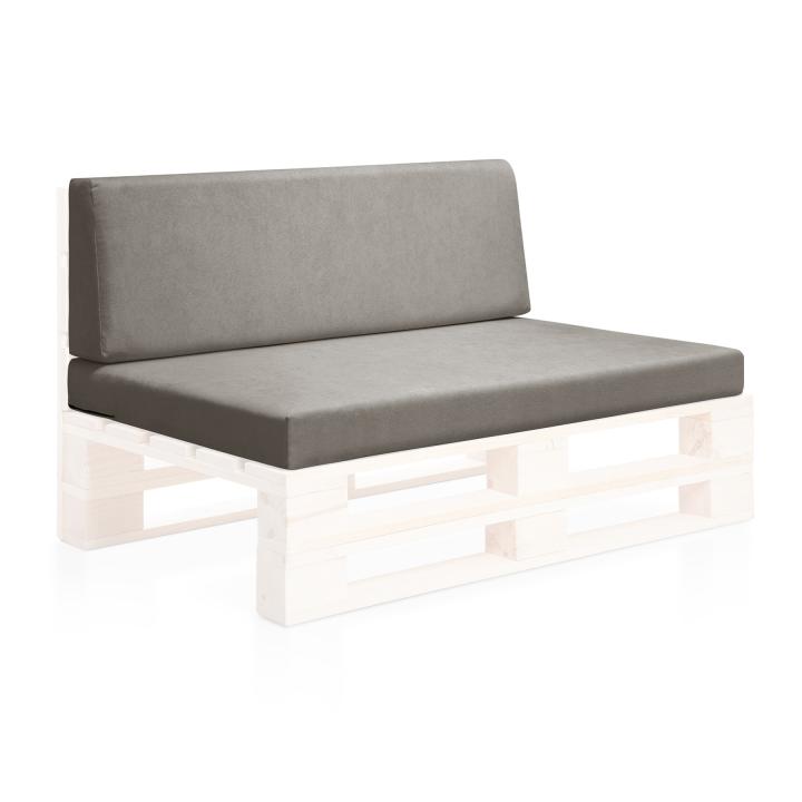 Pack asiento y respaldo enfundado en tela antimanchas para sofás de palets