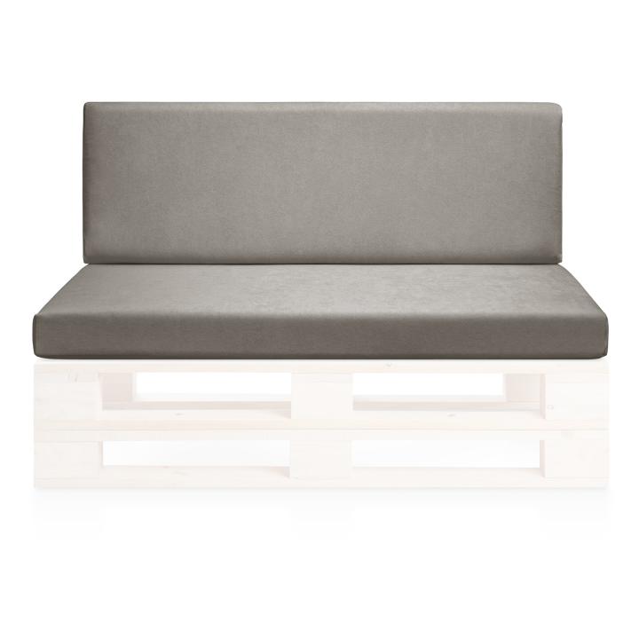 Pack asiento y respaldo enfundado en tela antimanchas para sofás de palets