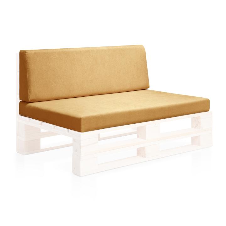 Pack asiento y respaldo enfundado en tela antimanchas para sofás de palets