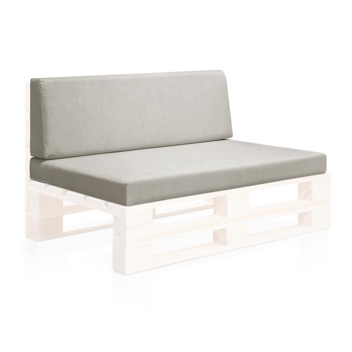 Pack asiento y respaldo enfundado en tela antimanchas para sofás de palets