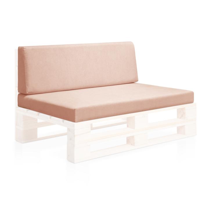 Pack asiento y respaldo enfundado en tela antimanchas para sofás de palets