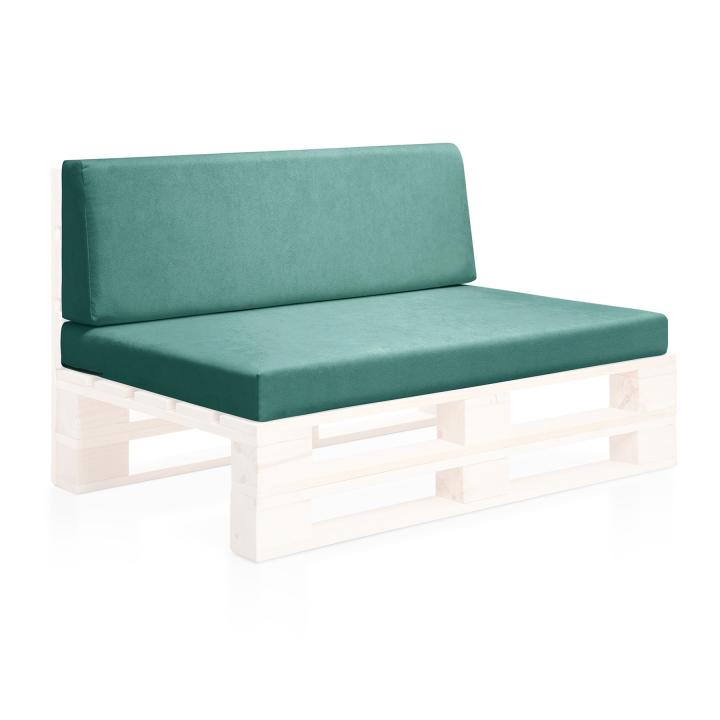 Pack asiento y respaldo enfundado en tela antimanchas para sofás de palets