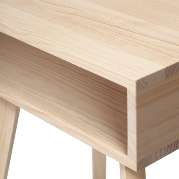 Mesita de noche nórdica de madera HARALD sin cajón