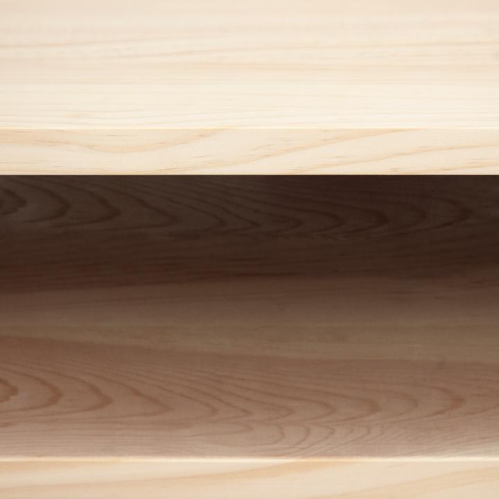 Mesita de noche nórdica de madera HARALD sin cajón